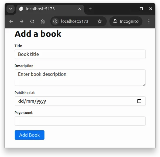 Fig 3. Form styled with Skeleton and Tailwind CSS