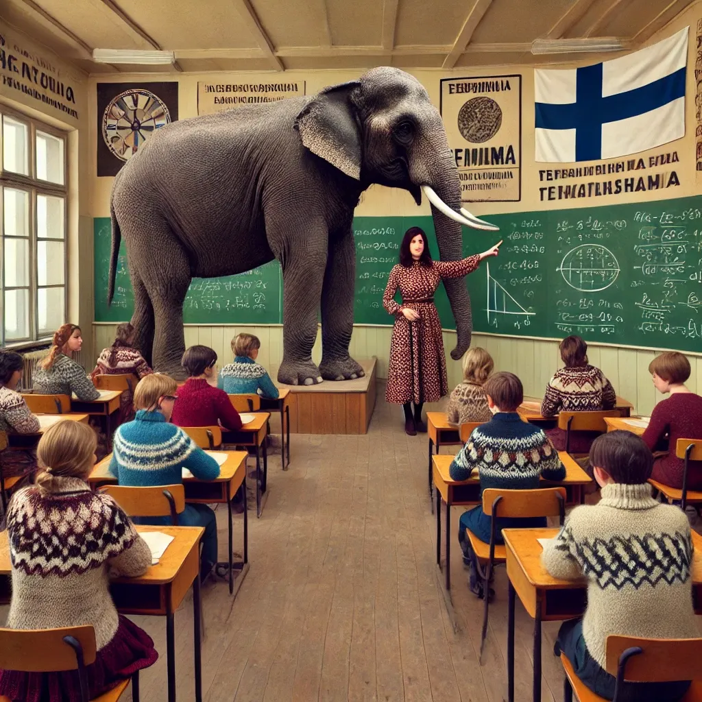 Elephant in classroom