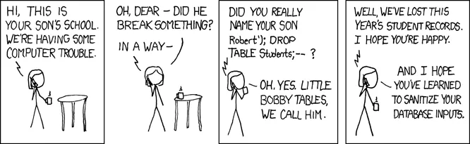 Fig. 1 - XKCD comic "Exploits of a Mom"