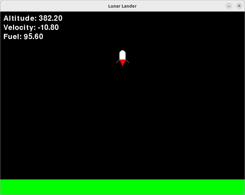 Fig 4. -- Lunar Lander with thrusting indicator.